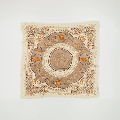 Foulard Beige Maison Lecomte Flament Rodeo