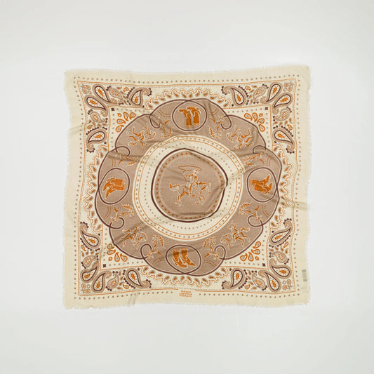 Foulard Beige Maison Lecomte Flament Rodeo