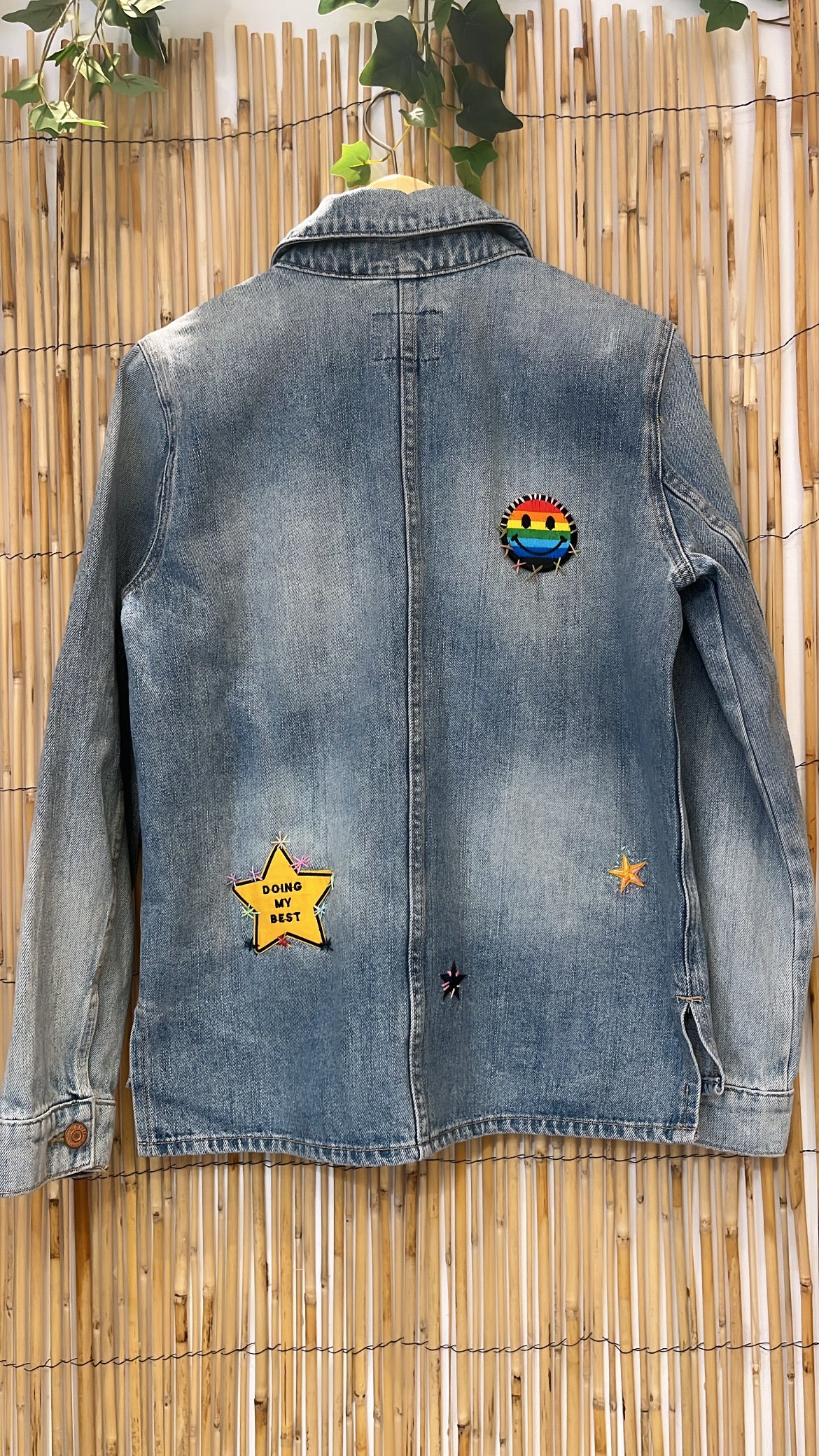 Veste en jean upcyclée