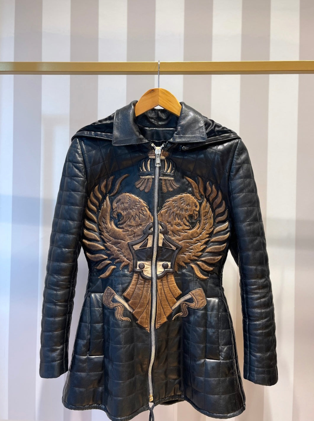 Veste en cuir Jean Claude Jitrois