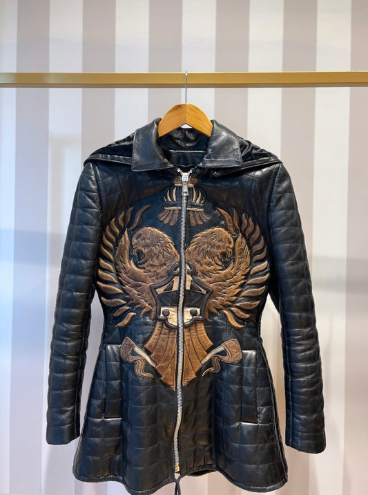 Veste en cuir Jean Claude Jitrois