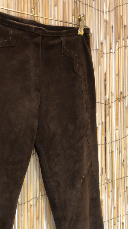 Pantalon en daim marron