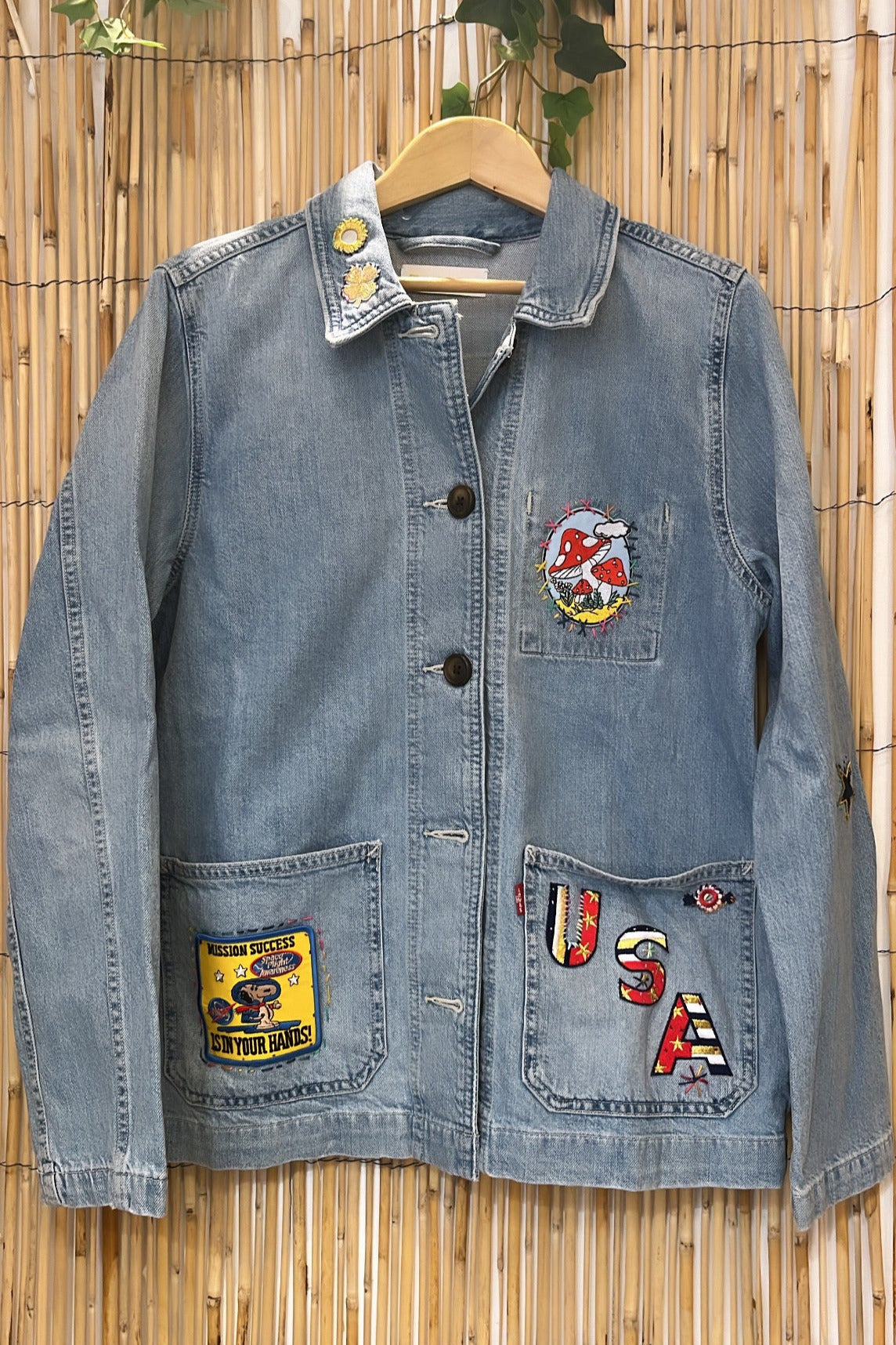 Veste en jean upcyclée