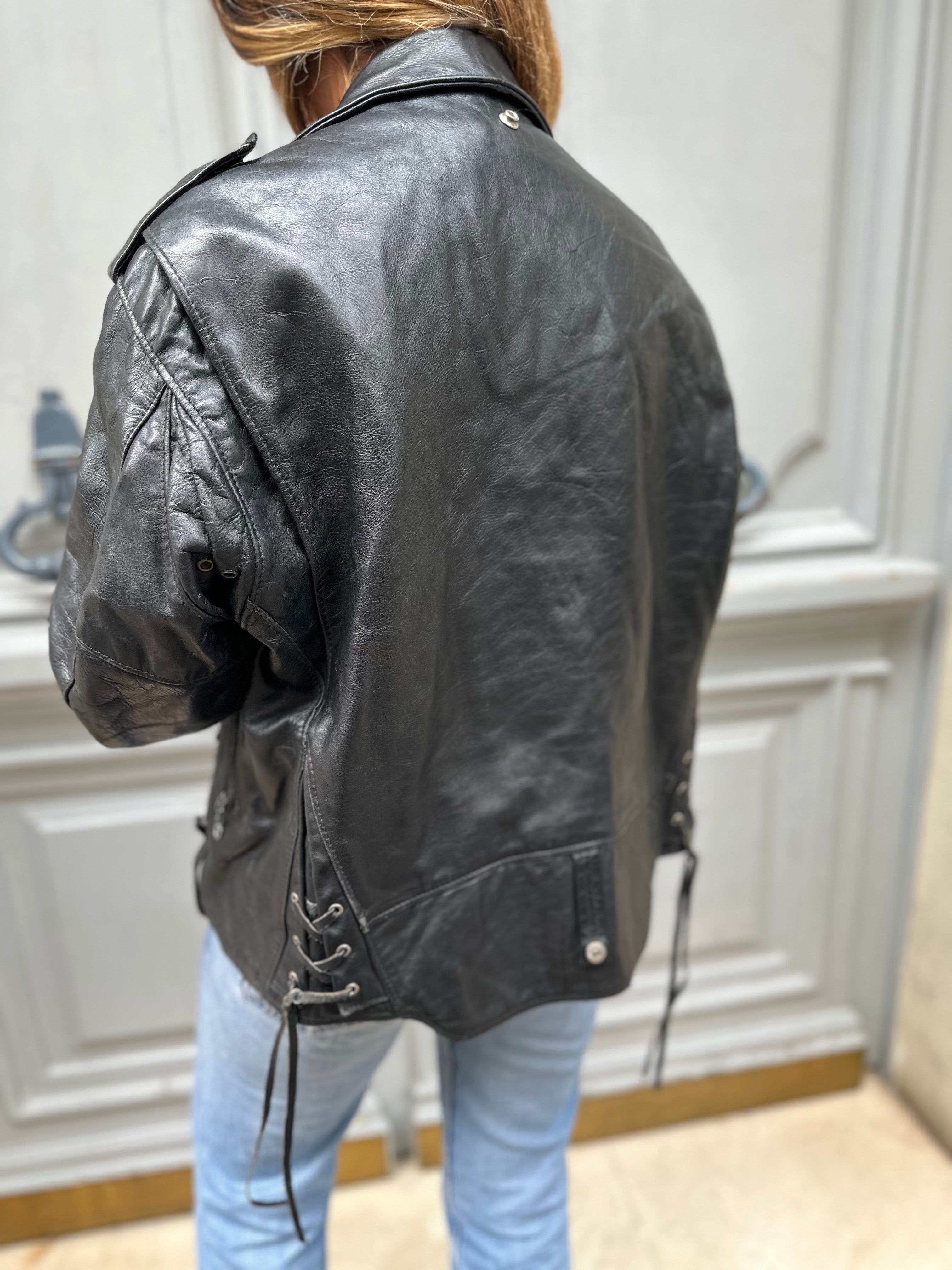 Veste en cuir Schott