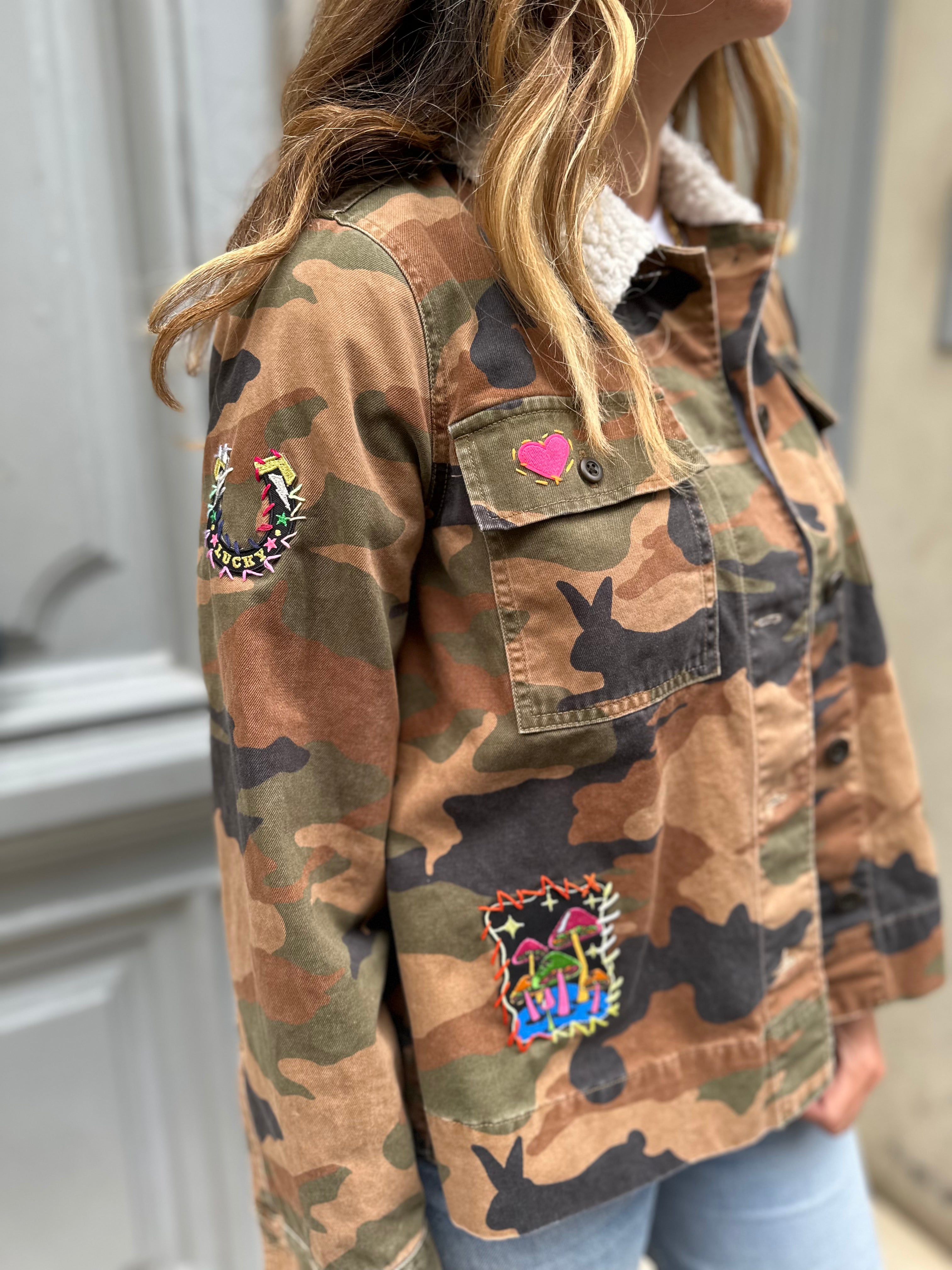 Veste militaire upcyclé