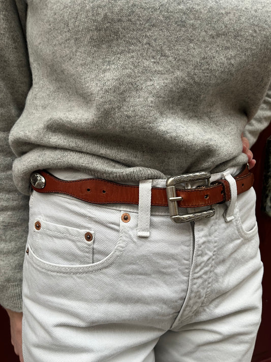 Ceinture en cuir marron