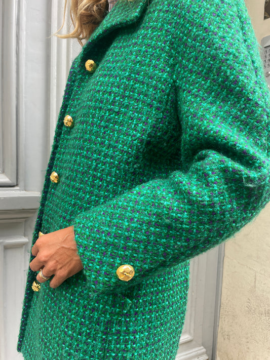 Manteau vert Céline