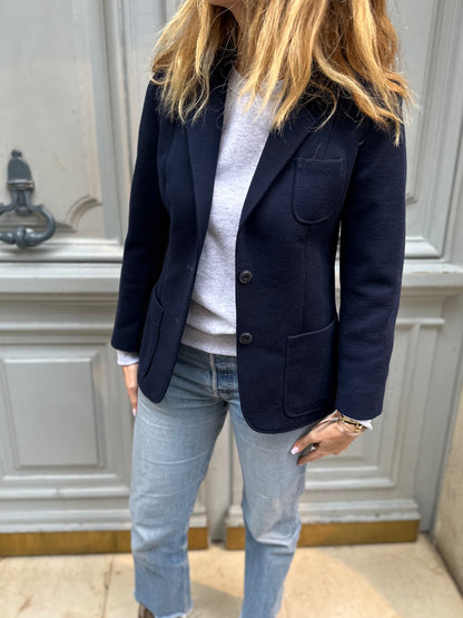 Blazer marine en laine