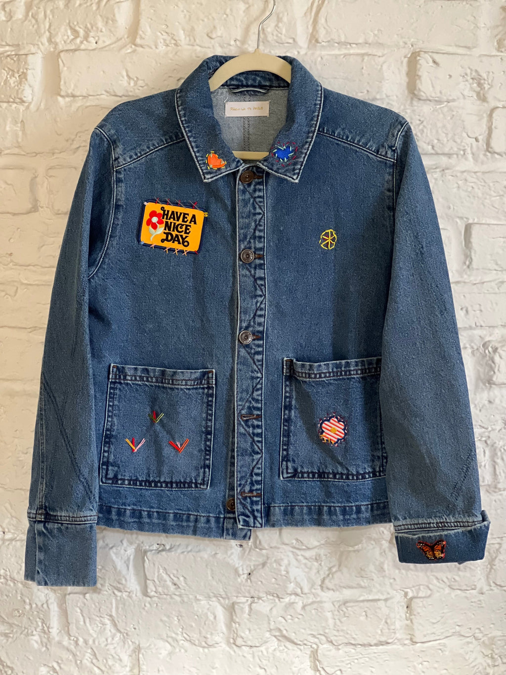 Veste en jean upcyclée