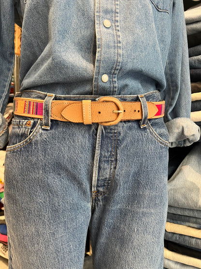 Ceinture beige et multicolore