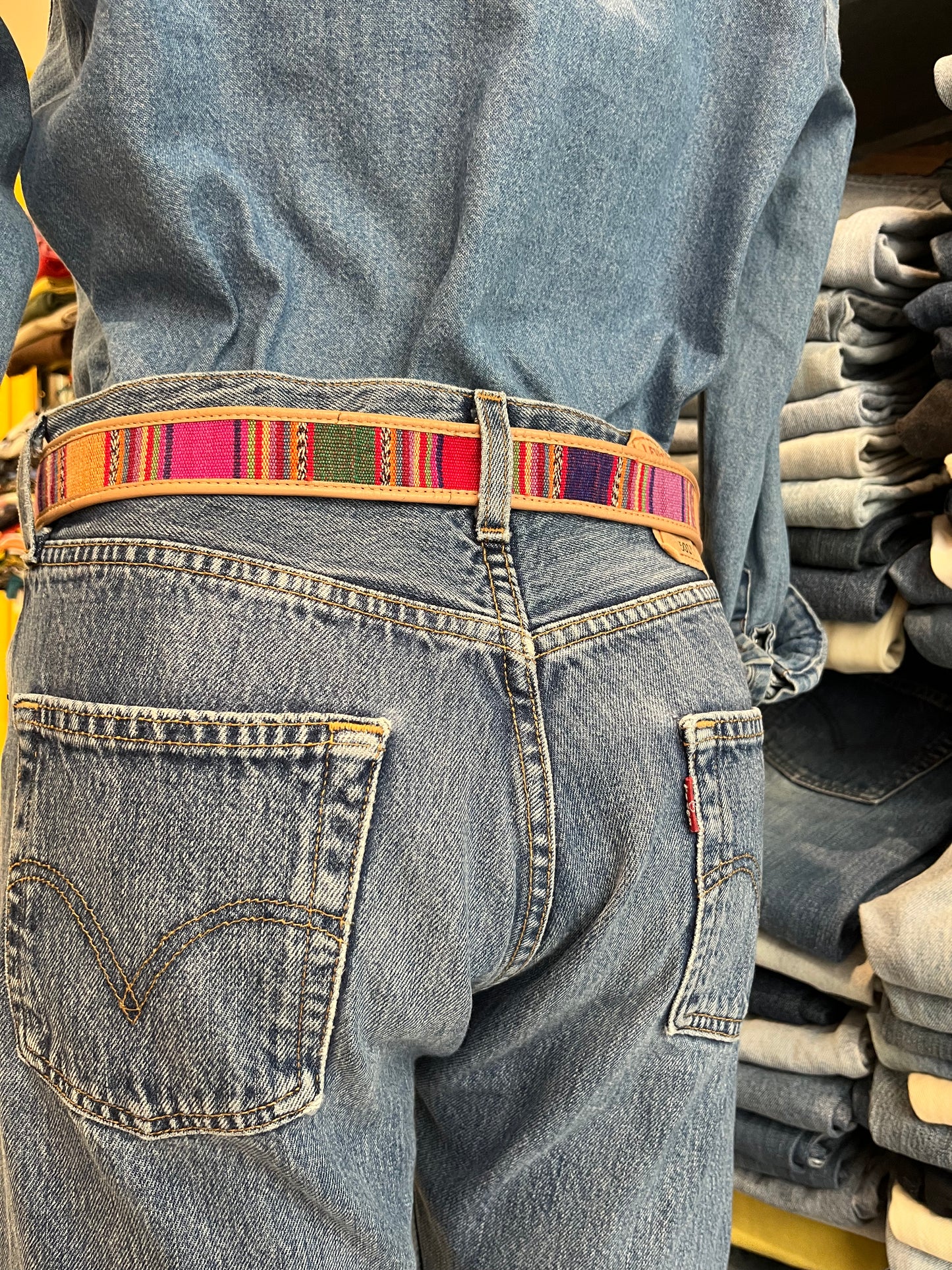 Ceinture beige et multicolore