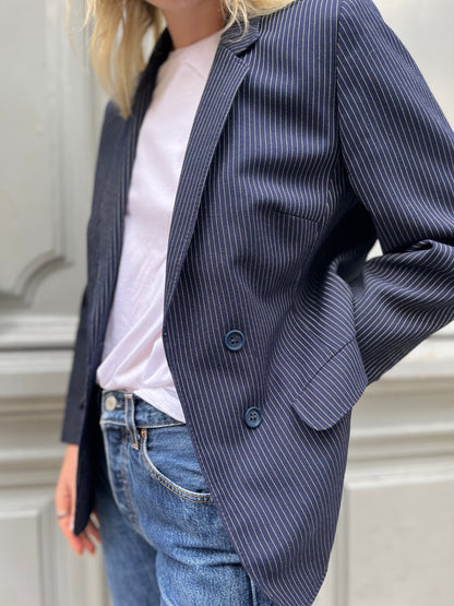 Blazer marine rayé