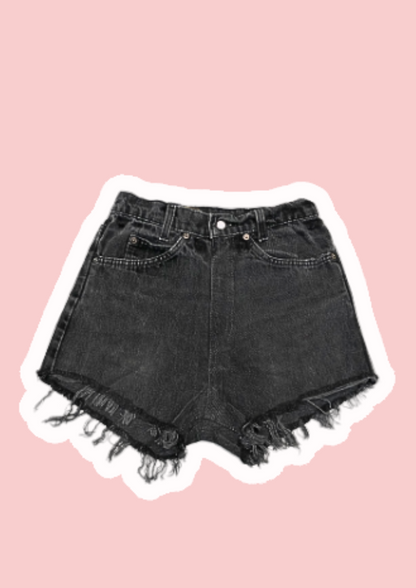 Short en jean Levi's gris/noir