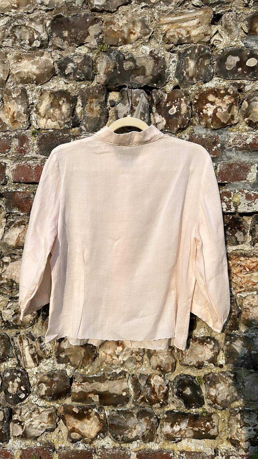 Blouse lingerie rose poudré