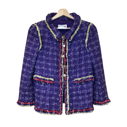 Veste en tweed violette Chanel