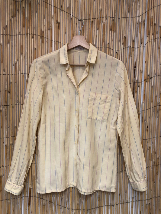 Chemise jaune à rayures